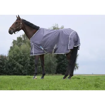 Deka pro koně EQUITHEME TYREX 1200D Recycled výběhová deka pro koně šedá 183