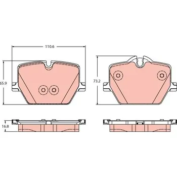 Brzdová destička Sada brzdových destiček, kotoučová brzda LUCAS GDB2419