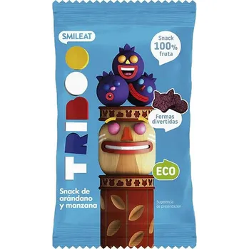 Bonbon Smileat BIO 100% ovocné měkké bonbónky jablko a borůvky 25 g