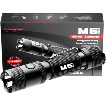 Svítilna PowerTac® Svítilna M5 Gen3 / 2030 lm PowerTac®, Barva: Černá