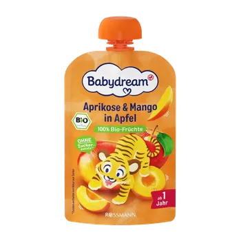 Babydream BIO ovocný příkrm jablko, meruňka a mango 100 g