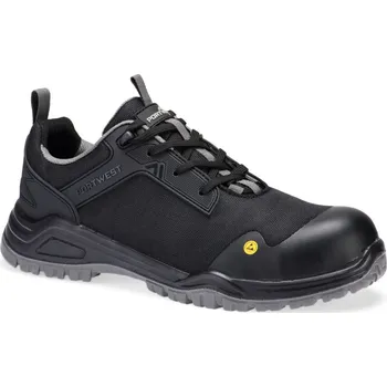 PORTWEST COMPOSITE MESH S3S ESD FE11 / Lehká bezpečnsotní polobotka ESD S3S - černá/teal 40