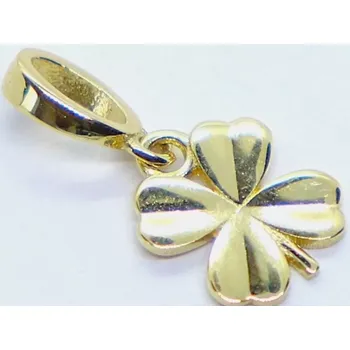 Přívěsek Klenoty Budín Dámský zlatý přívěsek ze žlutého zlata čtyřlístek pro štěstí 585/0,40gr HK3244 (Klenoty Budín Dámský zlatý přívěsek ze žlutého zlata čtyřlístek pro štěstí 585/0,40gr HK3244)