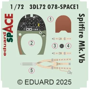 Plastikový model Eduard 1/72 Spitfire Mk.Vb SPACE (EDUARD)
