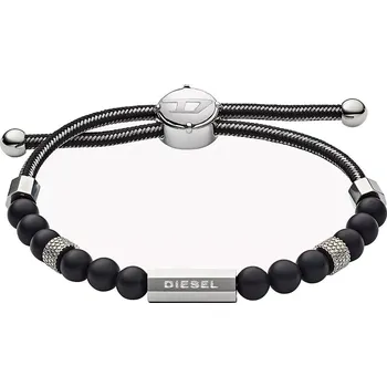 Náramek Diesel Textilní náramek s korálky z achátu DX1151040 + 2 měsíce na vrácení zboží