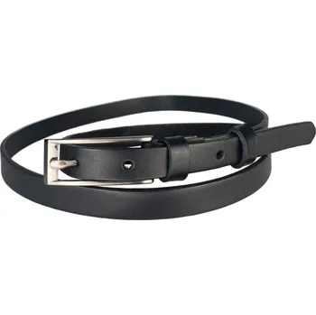 Módní doplněk PENNY BELTS Kožený opasek 15-1-63 černý - 80 cm