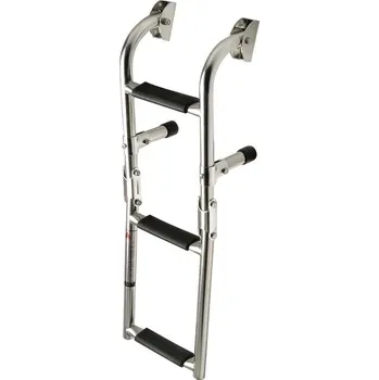 Železářství Nerezový skládací žebřík s 2+1 schůdky, šíře 200 mm