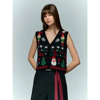 Dámská móda Žerzejová vesta - XS - House - černá - 230GH-99X