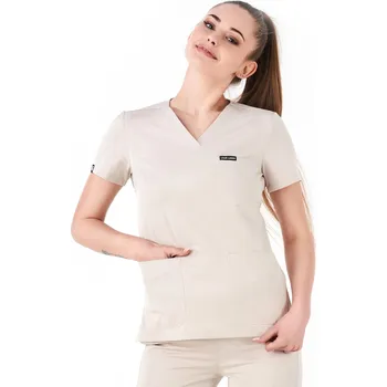 Dámská halenka Antibakteriální dámská zdravotnická halenka Louis Lanier VANNES Barva: Béžová, Velikost: M