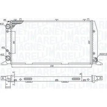 Chladič motoru Chladič, chlazení motoru MAGNETI MARELLI 350213188700
