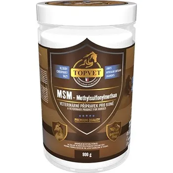 Krmivo pro koně TOPVET MSM - METHYLSULFONYLMETHAN pro koně, 800g - doprava zdarma od 2 000 Kč
