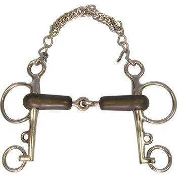 Udidlo pro koně Udidlo FEELING pelham potažený gumou lomený 145