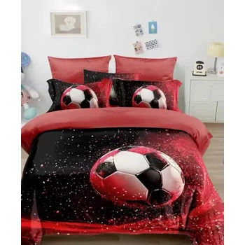 Povlečení Fotbalové 3D povlečení z bavlny FOTBAL č.11 140x200/70x90cm + polštářek ZDARMA !