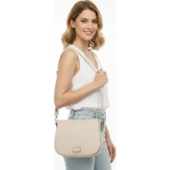 Dámská smetanová lovecká kabelka Pelletteria Beta crossbody i na rameno N1447