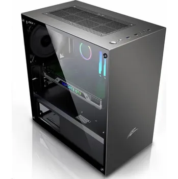 PC skříň EVOLVEO M4, case mATX, 1x120mm PWM ventilátor, průhledná bočnice, černá CAEM4