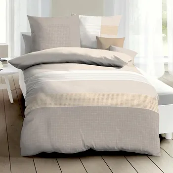 Povlečení Kaeppel | Povlečení Mako satén Obsession natur, 140x200, 70x90