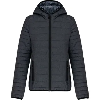 KARIBAN VINTAGE DOWN JACKET K6111 / Dámská zimní bunda - marl dark grey XXL