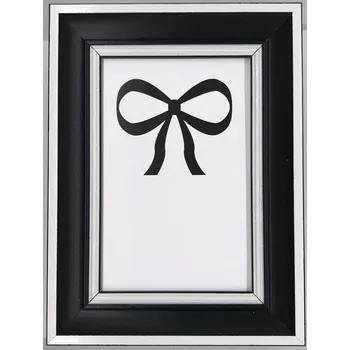 Rám na obraz Bondecor Fotorám - plastový strukturovaný, lišta 2035, černobílý Velikost: 10x15