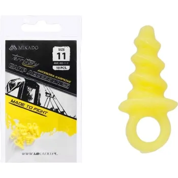 MIKADO - Vrut na boillies plastový 11 mm Žlutý 10 ks