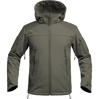 Pánská softshellová bunda A10 equipment Bunda FIGHTER V2 softshell s kapucí ZELENÁ M ZELENÁ - OLIV