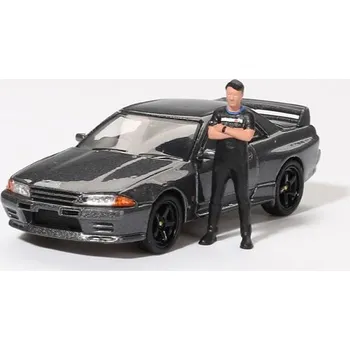 autíčko Nissan Skyline GT-R (R32) Gunmetal W/Matsuda 1:64 - MiniGT Nissan Skyline GT-R GR - kovový model auta