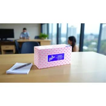 Papírový kapesník Linteo papírové kapesníčky v krabičce 2-vrstvé 150 ks Růžový