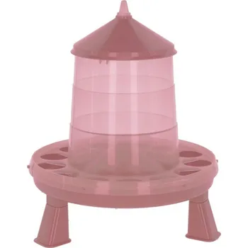 krmítko pro hospodářská zvířata KERBL tubusové krmítko pro kuřata, drůbež s nožičkami růžové 2kg - doprava zdarma od 2 000 Kč