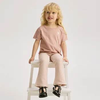 Reserved - Tričko s vyšíváním - pastelově růžová - 285DB-03X - 285DB-03X-98