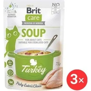 Krmivo pro kočku Brit Care Cat Polévka s krůtou 3 × 75 g