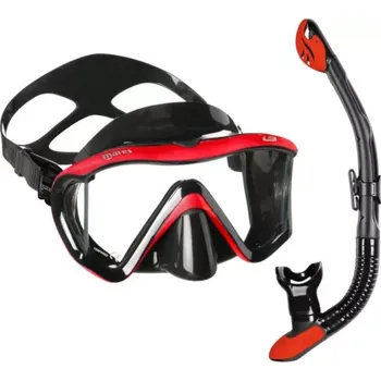 Mares Potápěčský a šnorchlovací set pro širokou obličej I3 sunrise + ERGO DRY Černá / červená BRDBK