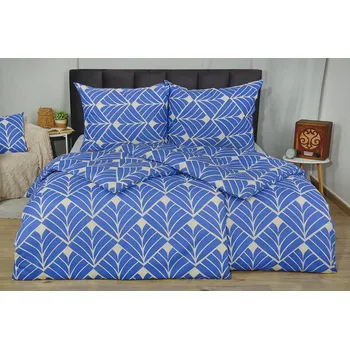 Povlečení Krepové povlečení PLUS prodloužené RENESA modré