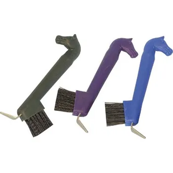 Čištění pro koně Kopytní háček s kartáčkem Koníček modrý - doprava zdarma od 2 000 Kč