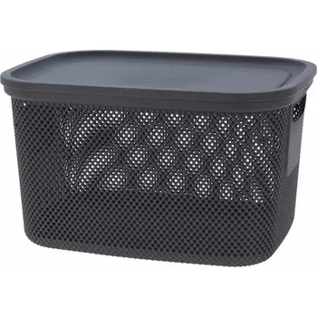 Úložný box EXCELLENT HOUSEWARE Úložný koš s víkem 18 l černá KO-027000210cern