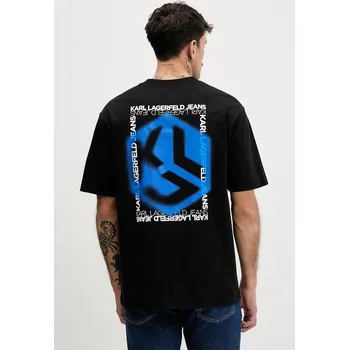 Bavlněné tričko Karl Lagerfeld Jeans B1M17073 černá 99X, vel. L