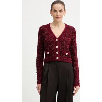 Dámský svetr Kardigan Guess AOMORI dámský, vínová barva, W5BR0E Z4090 W5BR0E.Z4090 83X, vel. M