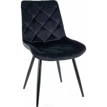 Jídelní židle Sametová jídelní židle Ralph černá