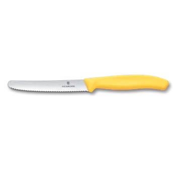 Kuchyňský nůž Victorinox Swiss Classic zoubkovaný nůž na rajčata Lemon Yellow 6.7838.C1