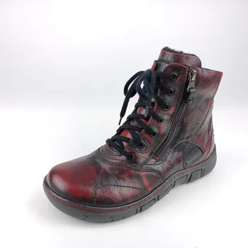 Dámská zimní obuv Dámské kotníkové zimní boty Kacper 4-0595 červené 40