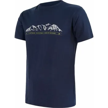 Pánské tričko Pánské funkční triko Sensor Merino Active Pt Mountains Velikost: L / Barva: modrá