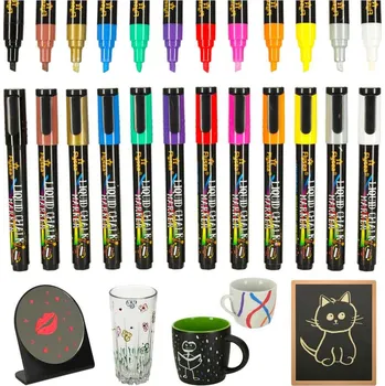 KIK Popisovače na skleněné tabule 12 ks.