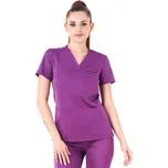 Antibakteriální dámská zdravotnická halenka Louis Lanier VANNES Barva: Fialová, Velikost: M