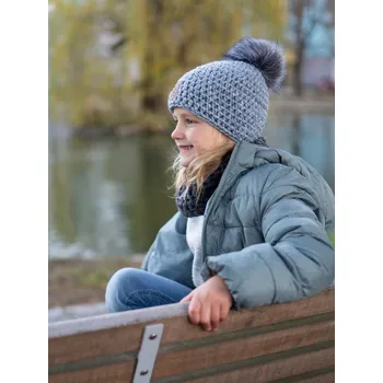 Čepice Doke Dětský háčkovaný kulich denim Velikost: Pro děti (3-11 let)