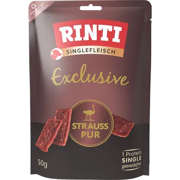 Pamlsek pro psa 50g RINTI Exclusive Snack jeden druh masa pštrosí