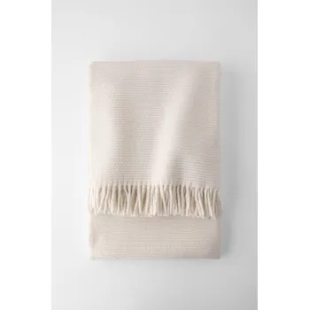 deka Krémový pléd s podílem bavlny Euromant Zen, 140 x 180 cm ID_193201