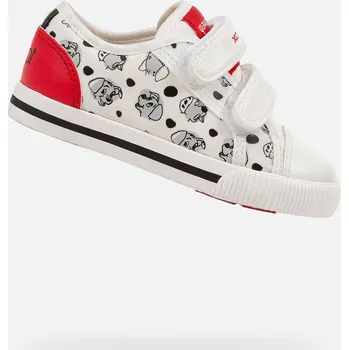 Dámská móda Bílé dívčí tenisky Geox Kilwi GEOX černá | bílá | červená 3471338
