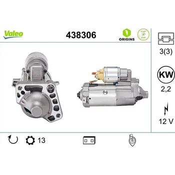 Autoelektrika Startér VALEO 438306