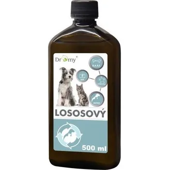 Kloubní výživa pro psa a kočku DROMY Lososový olej pro psy a kočky 500ml - doprava zdarma od 2 000 Kč