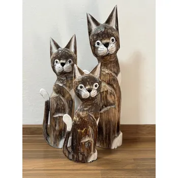 Obraz Dekorace dřevěné kočky - různé velikosti Velikost: 30cm