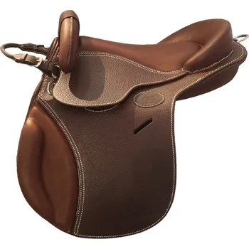 Jezdecké sedlo Sedlo Guy Cantin Education kožené hnědé 13,5