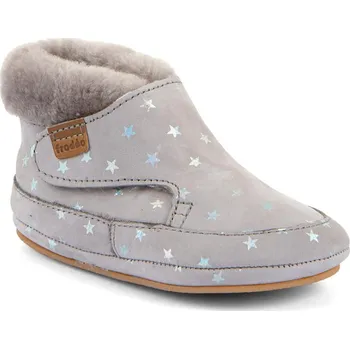 Capáčky Dětské zimní barefoot capáčky FRODDO FURRY WALKERS Silver Velikosti obuvi: 18